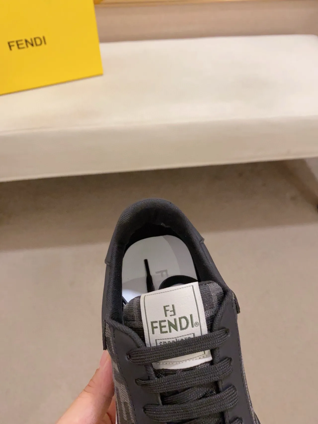 Fendi FF Run Monogram Black and White Chunky Sneakers 6