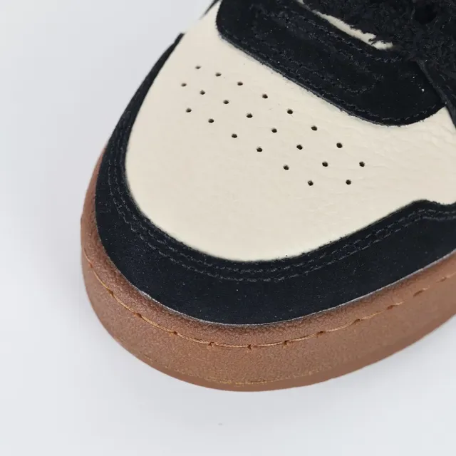 Fendi First Beige/negro H en forma de superposición lateral cuero-suede de dos tonos sneakers lifestyle 5