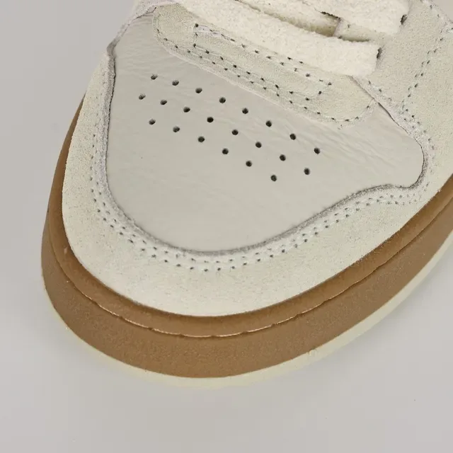 Fendi First Off-White and Tan Lifestyle Sneakers 5