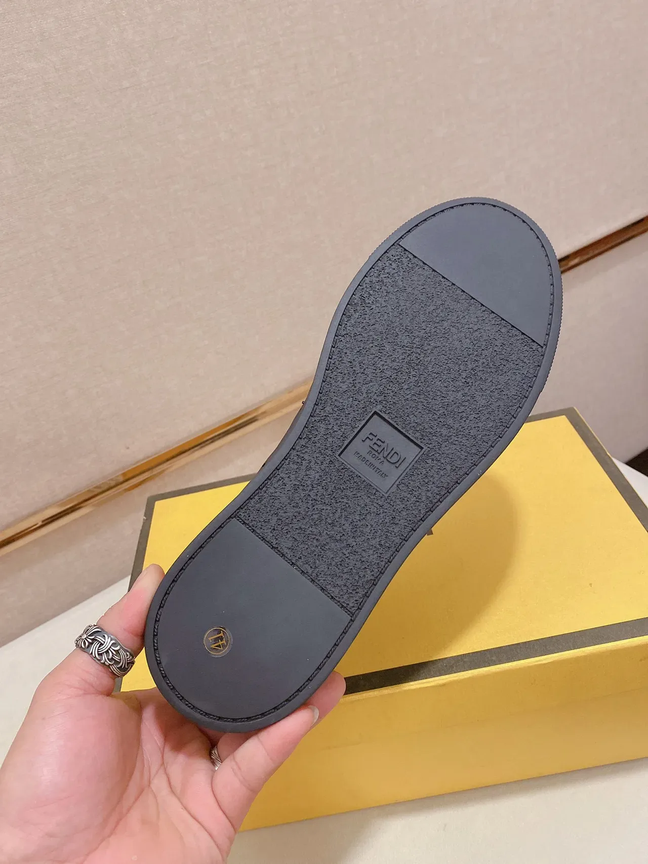 Fendi Mania Noir Monochrome Embossed FF Logo Sneakers Lifestyle 2