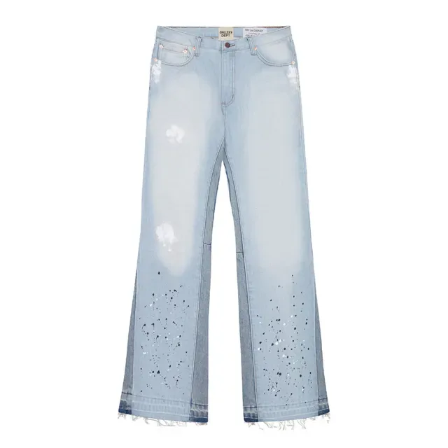 Gallery Dept Distressed Paint-Splatter Wide-Leg Jeans 2