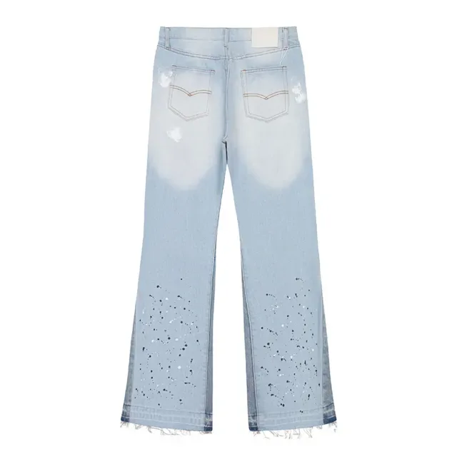 Gallery Dept Distressed Paint-Splatter Wide-Leg Jeans 3