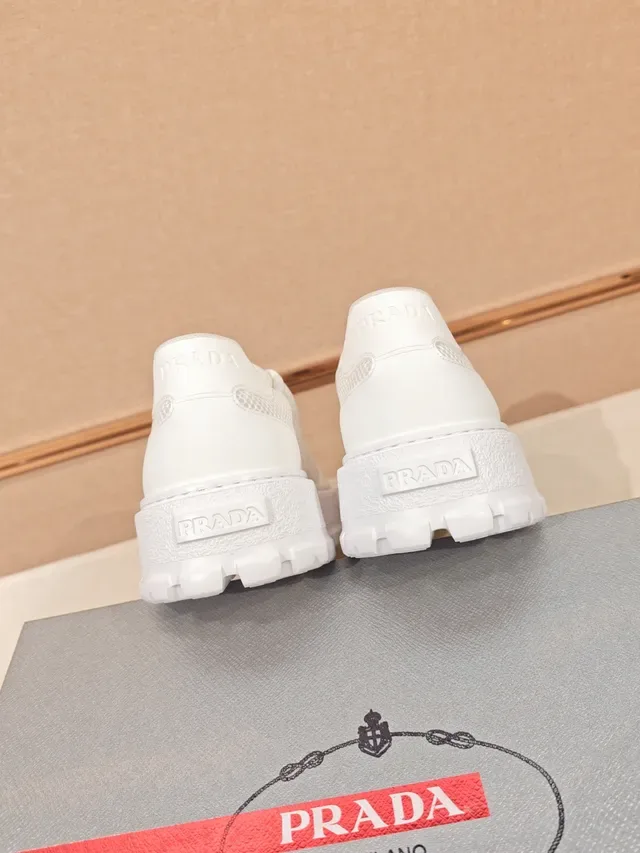 All-White Mesh Low-Top Platform Sneaker 3