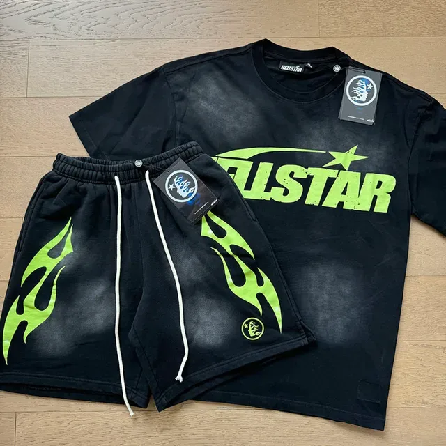 ALLSTAR Black Green Relaxed-Fit Graphic-Print T-Shirt 2