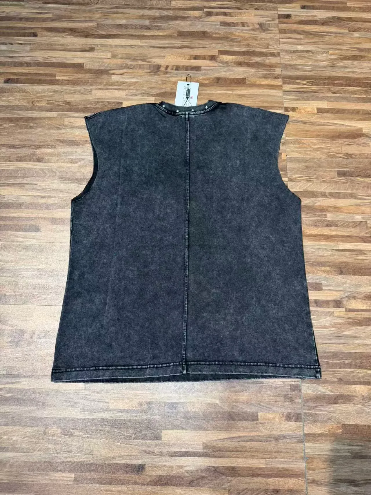 Army Green Black Sleeveless Graphic-Print Vest Top 14