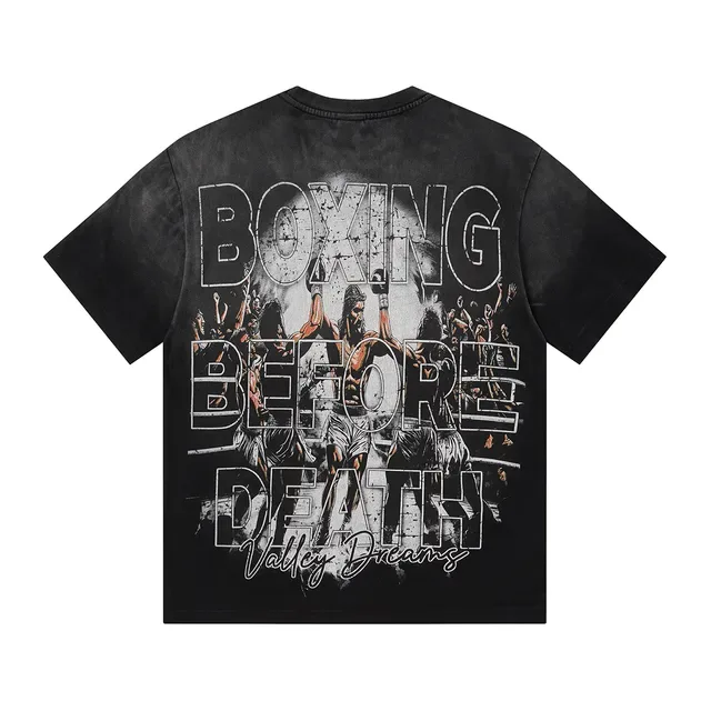 Beige and Black Graphic Print Oversized T-Shirt 7