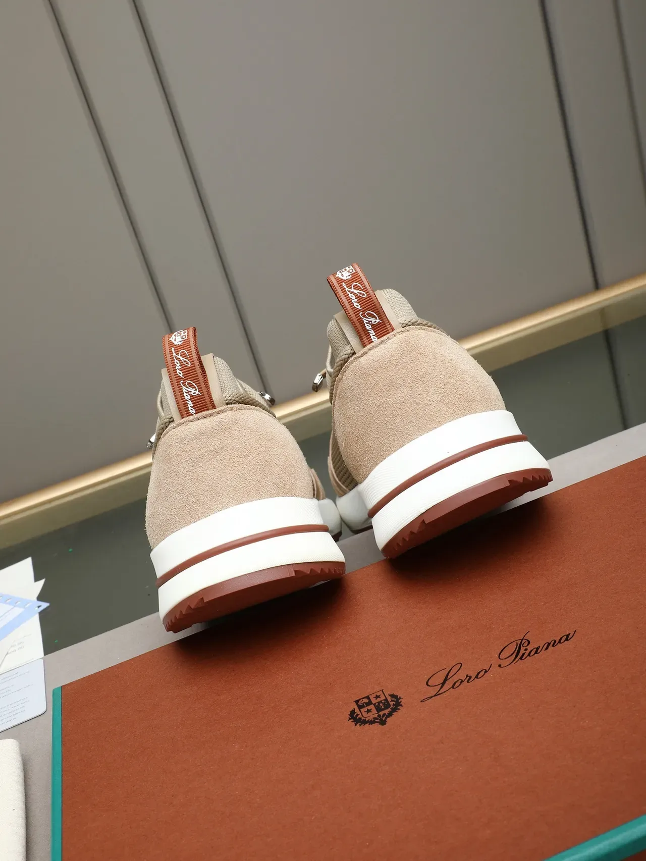 Beige and Brown Mesh-Suede Lifestyle Sneaker 3