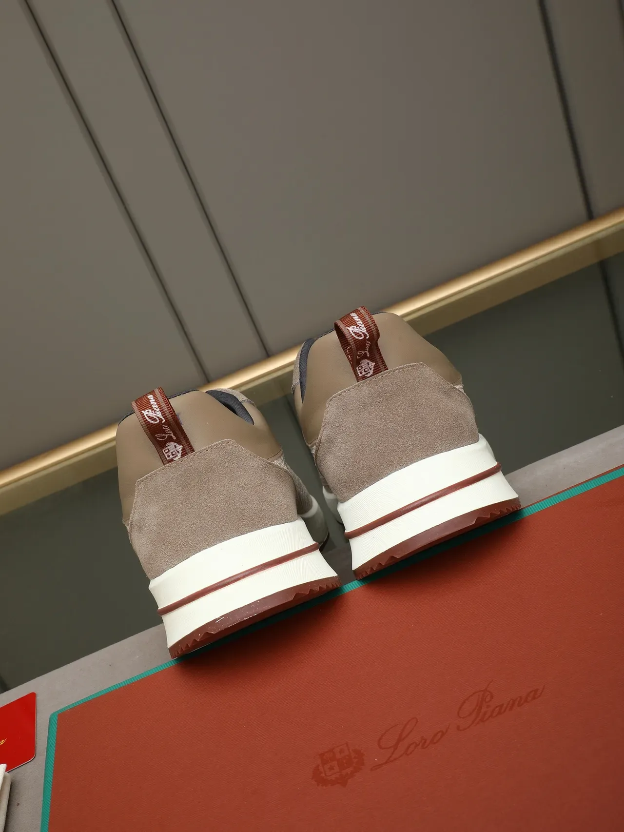 Beige and Brown Mesh-Suede Lifestyle Sneaker 3