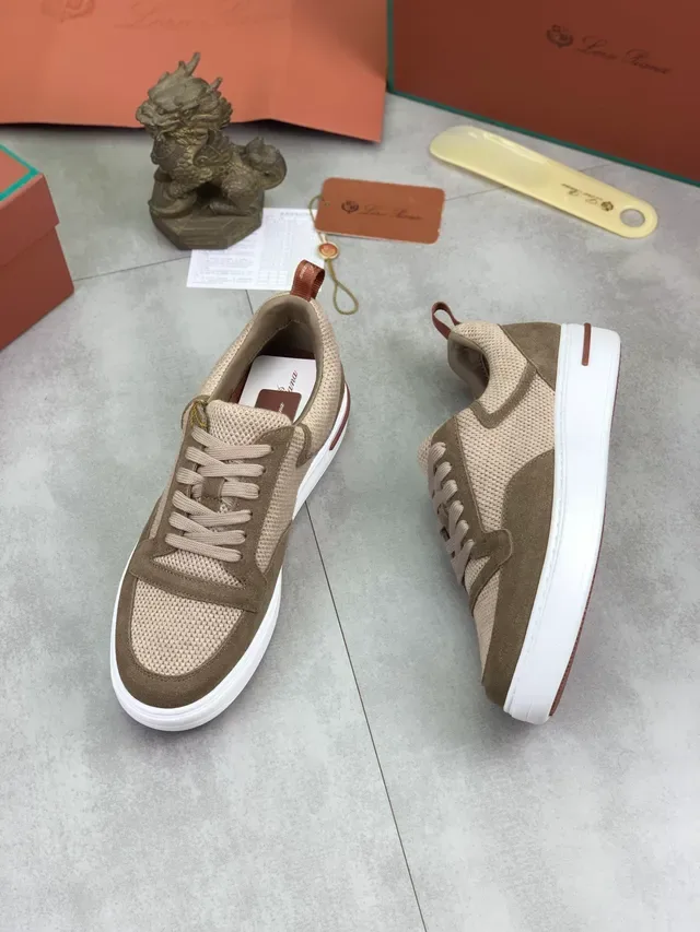 Beige and Olive Green Mesh-Suede Platform Sneaker 5