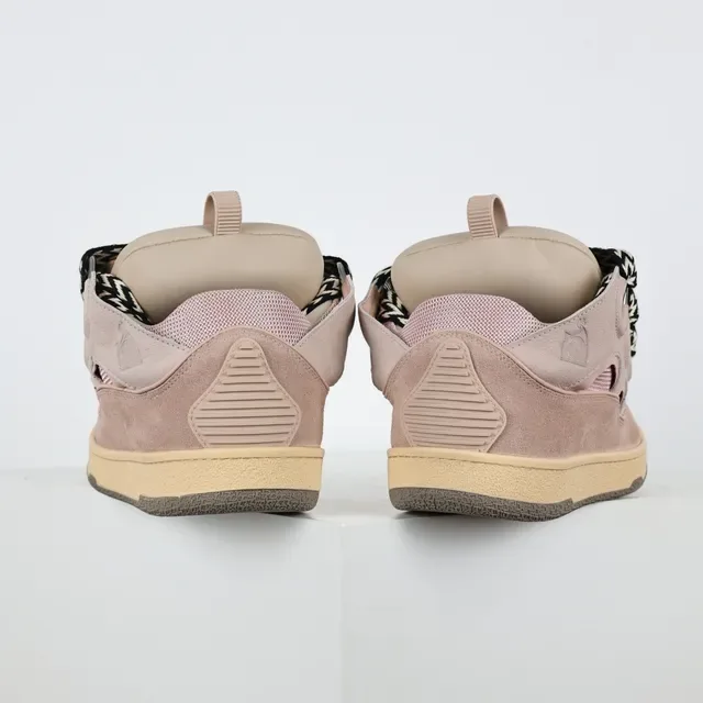 Beige Black High-Top Layered Strap Closure Sneakers 8