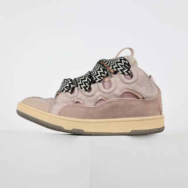 Beige Black High-Top Layered Strap Closure Sneakers 9