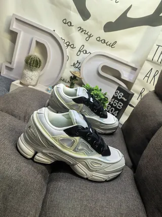 Beige Black Sole Layered Synthetic Overlays Chunky Sneakers 9