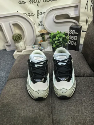 Beige Black Sole Layered Synthetic Overlays Chunky Sneakers 10