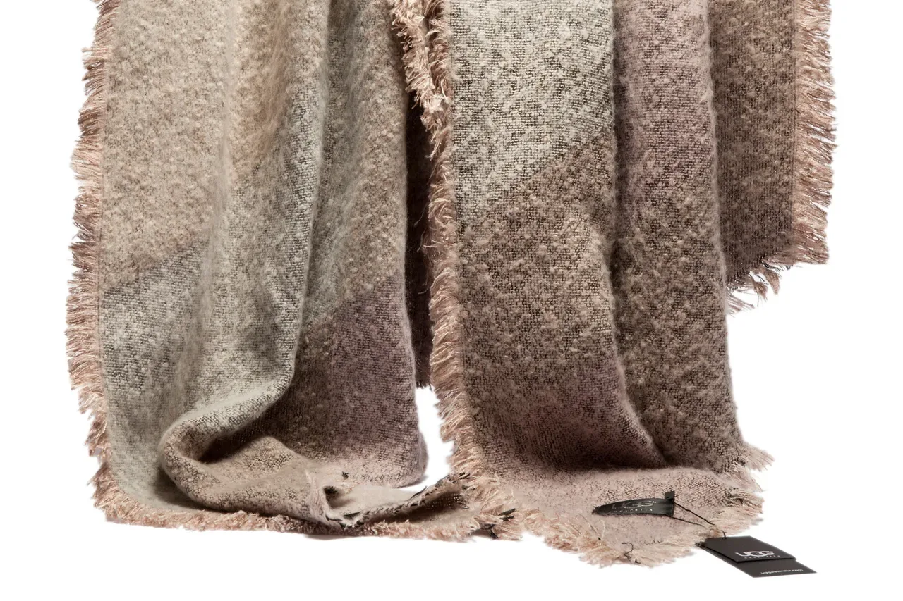 Beige Black Woven Fringed Scarve 8