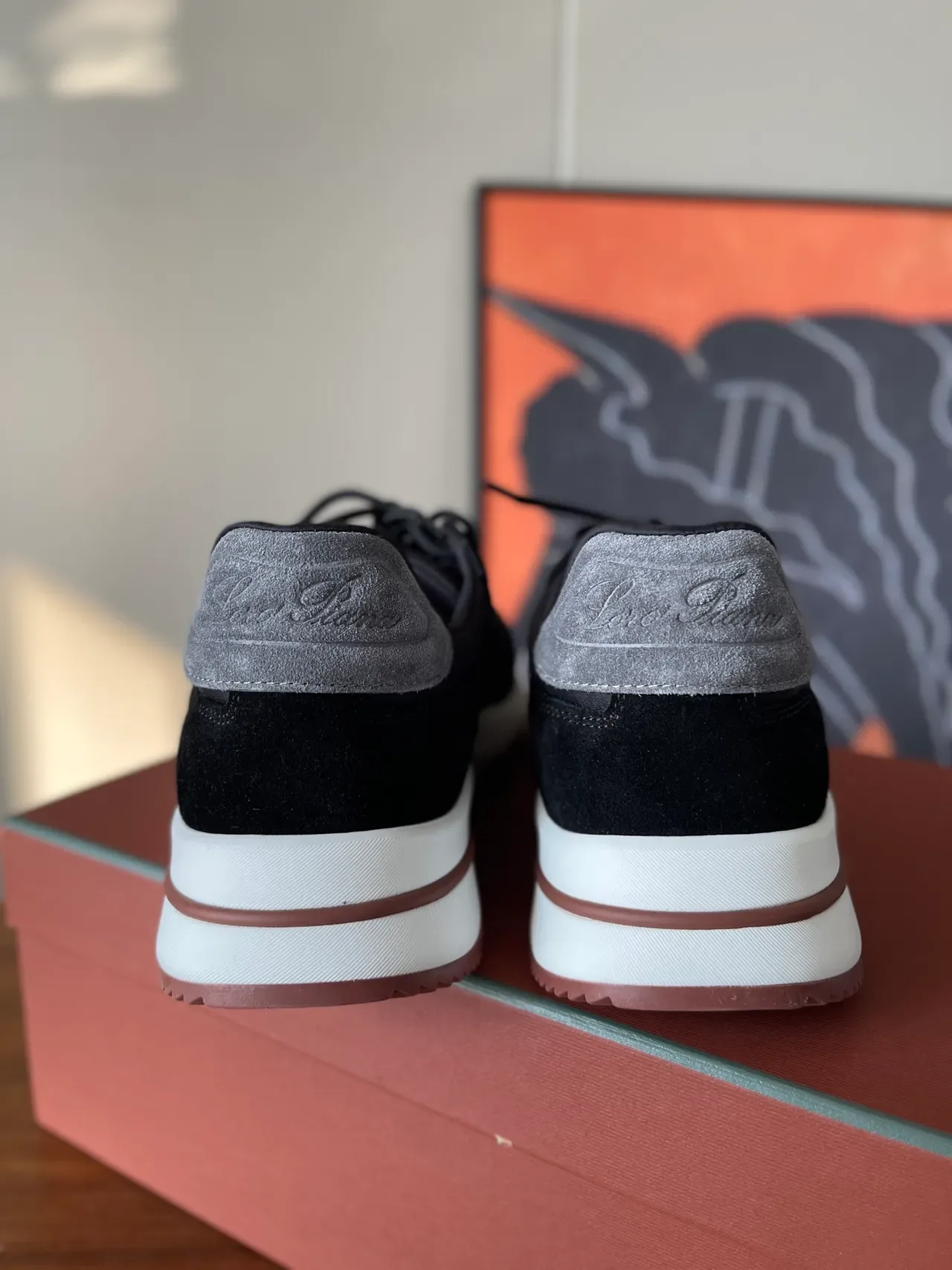 Black and Gray Layered Upper Lifestyle Sneakers 3