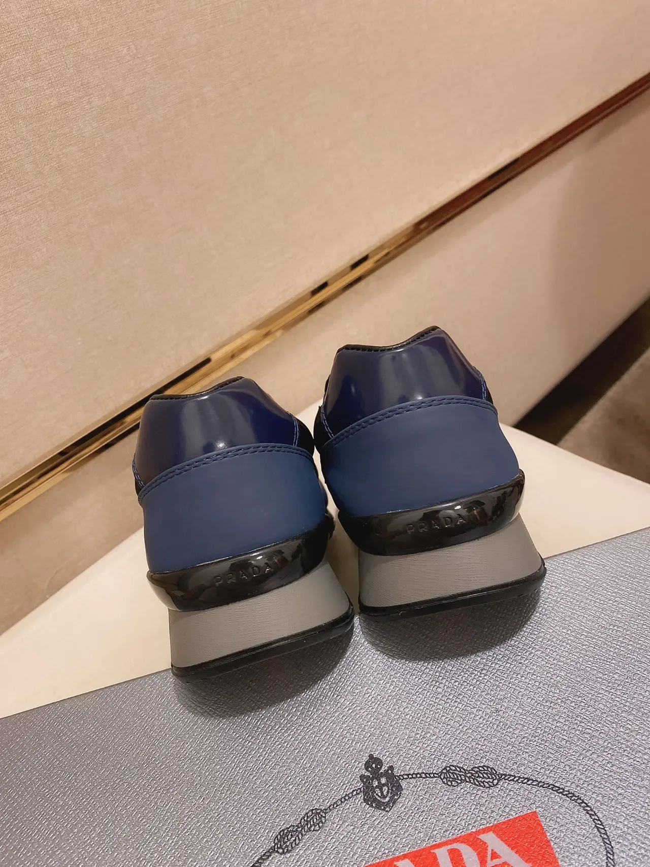 Black and Navy Slip-On Fabric Sneaker 3