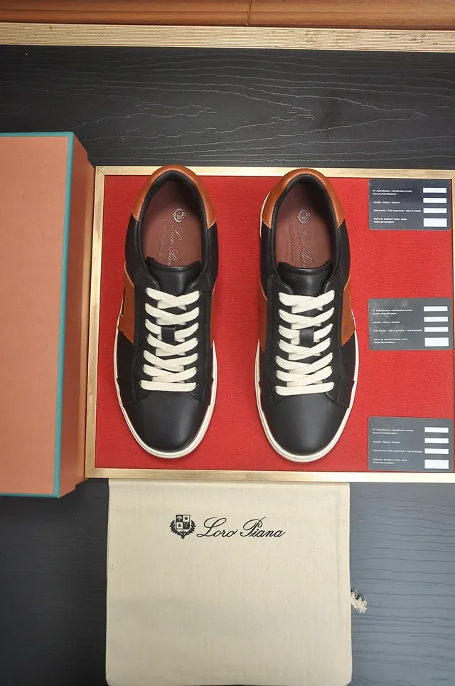 Black and Tan Leather Platform Sneaker 5