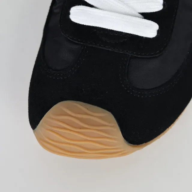 Black and White Abstract Logo Low-Top Sneaker 5