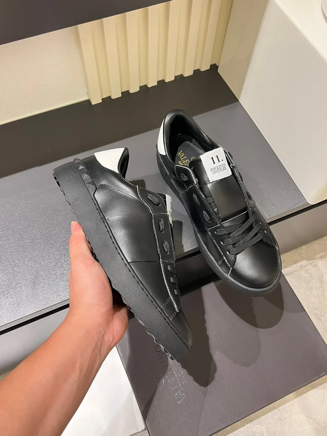 Black and White Platform Lifestyle Sneaker 6