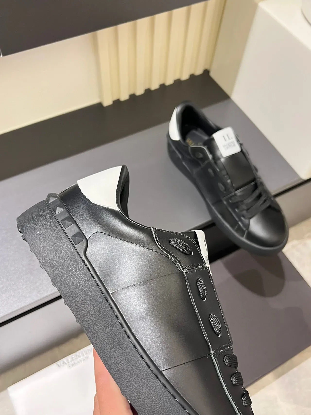 Black and White Platform Lifestyle Sneaker 8