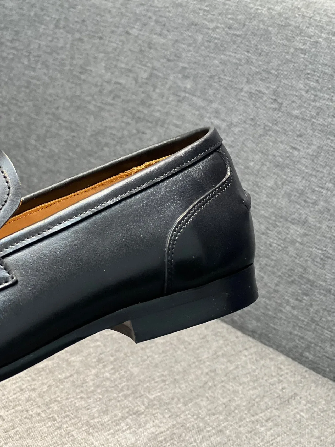 Black Brown Leather Metal Horsebit Ornament Loafer 8