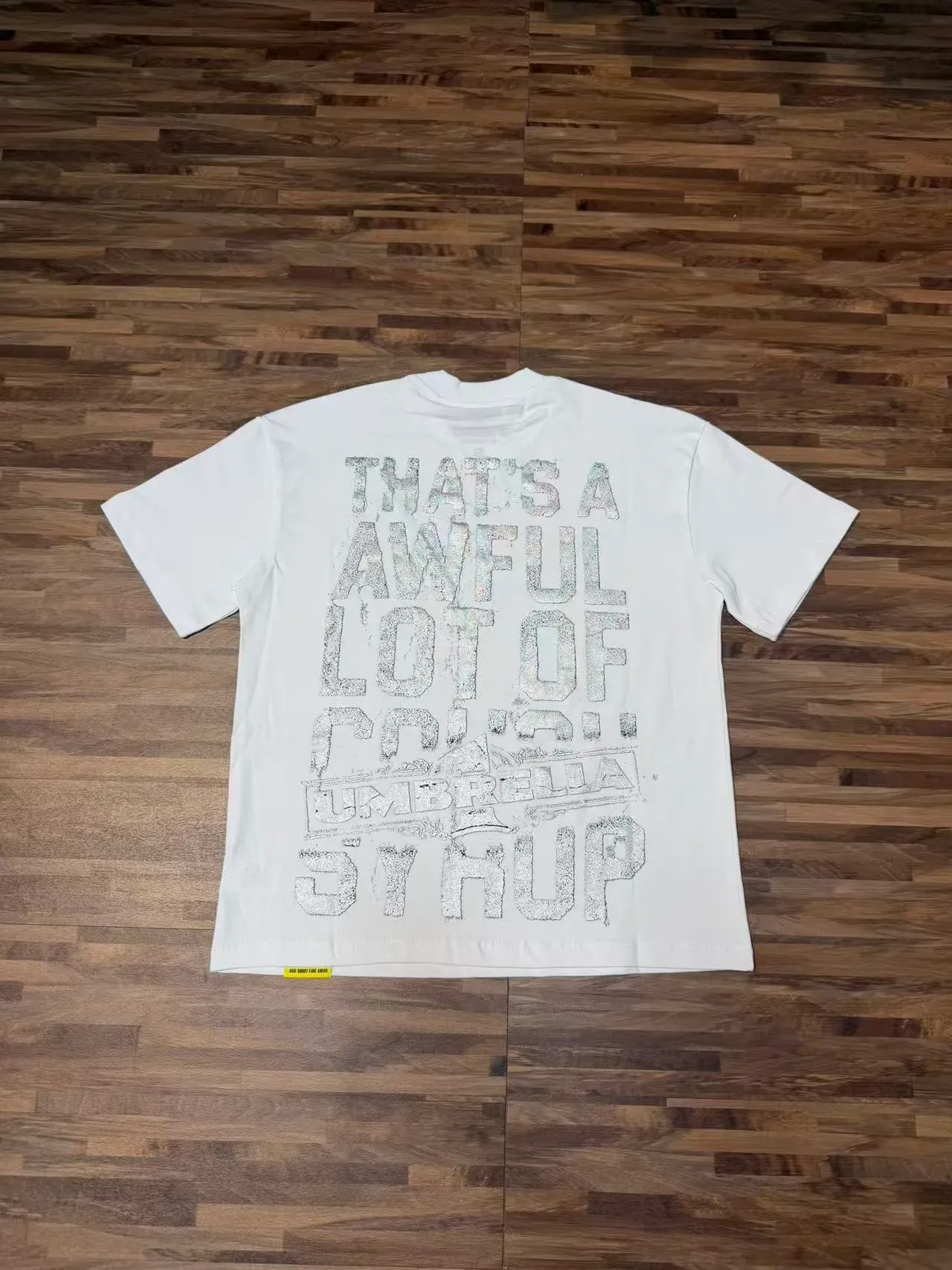 Black Distressed Graphic Print Crew-Neck Short-Sleeve T-Shirt 14