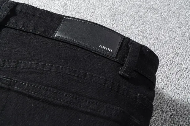 Jeans Noir Distressed Slim-Fit Ripped 3