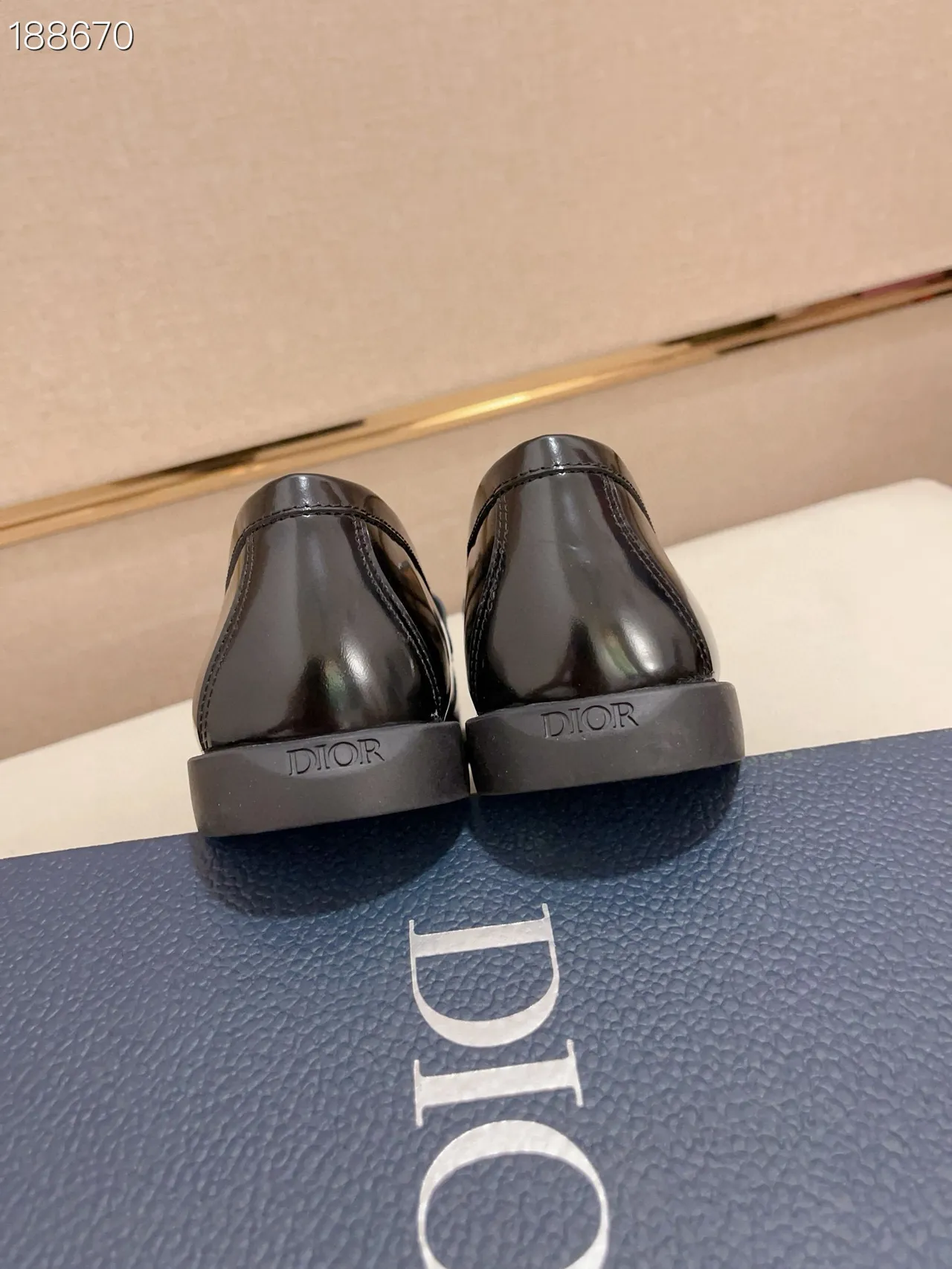 Black Gold Glossy Patent Leather Crocodile-Embossed Strap Loafer 2