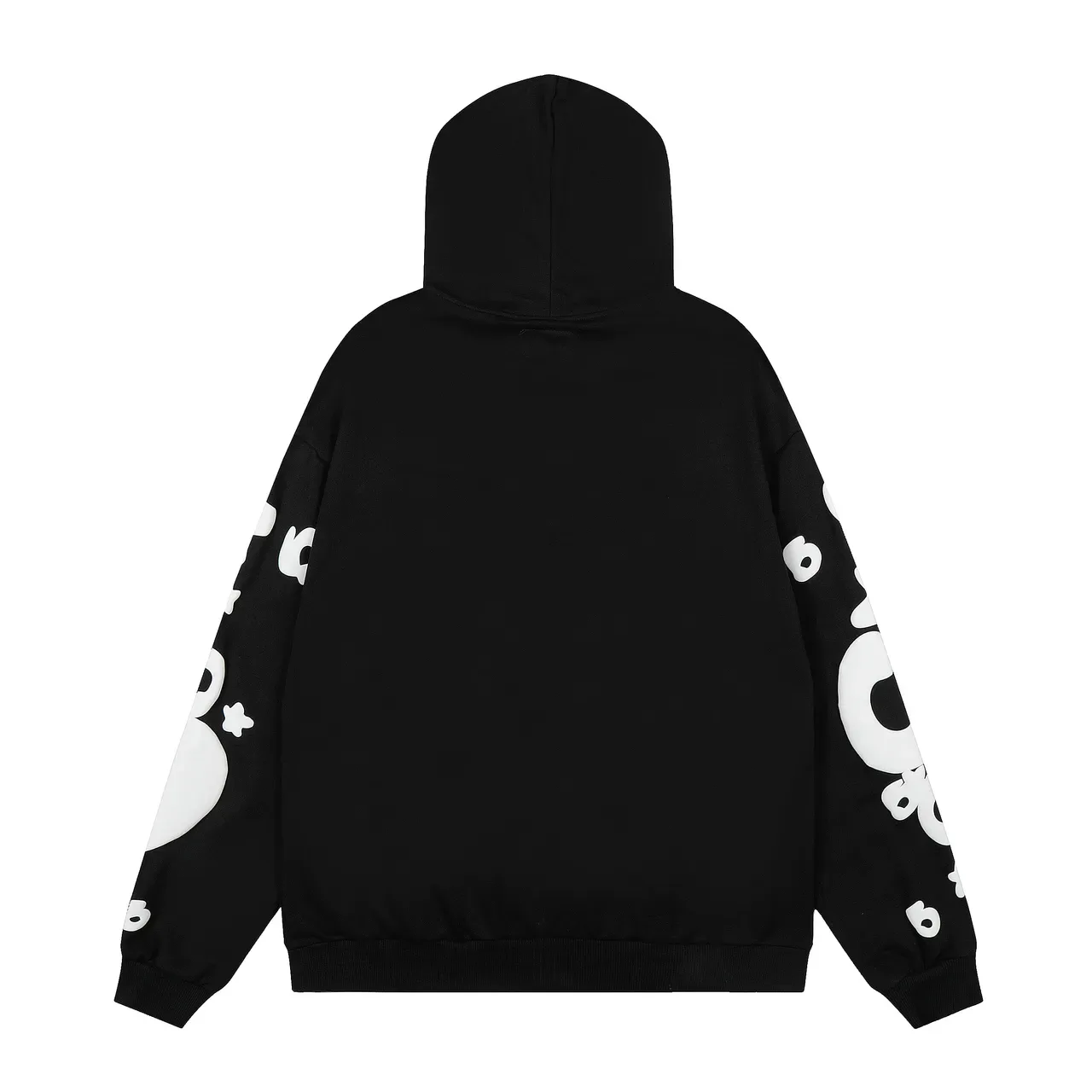 Black Graphic-Print Oversized Hoodie and Jogger Tracksuit 3