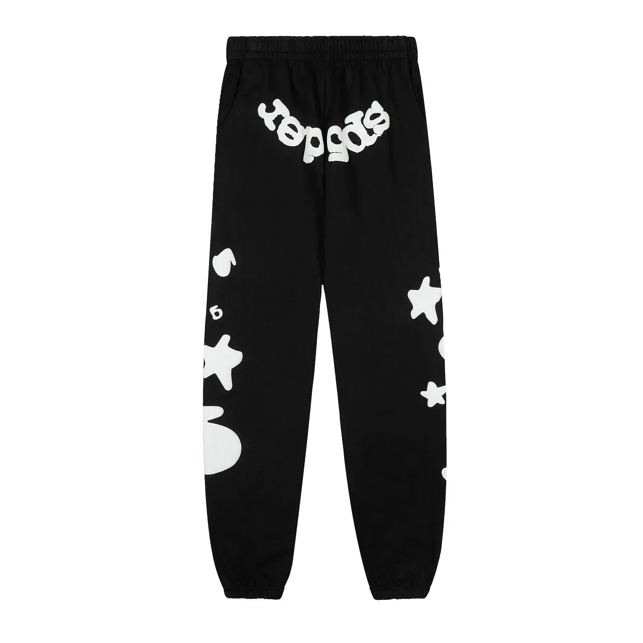 Black Graphic-Print Oversized Hoodie and Jogger Tracksuit 4