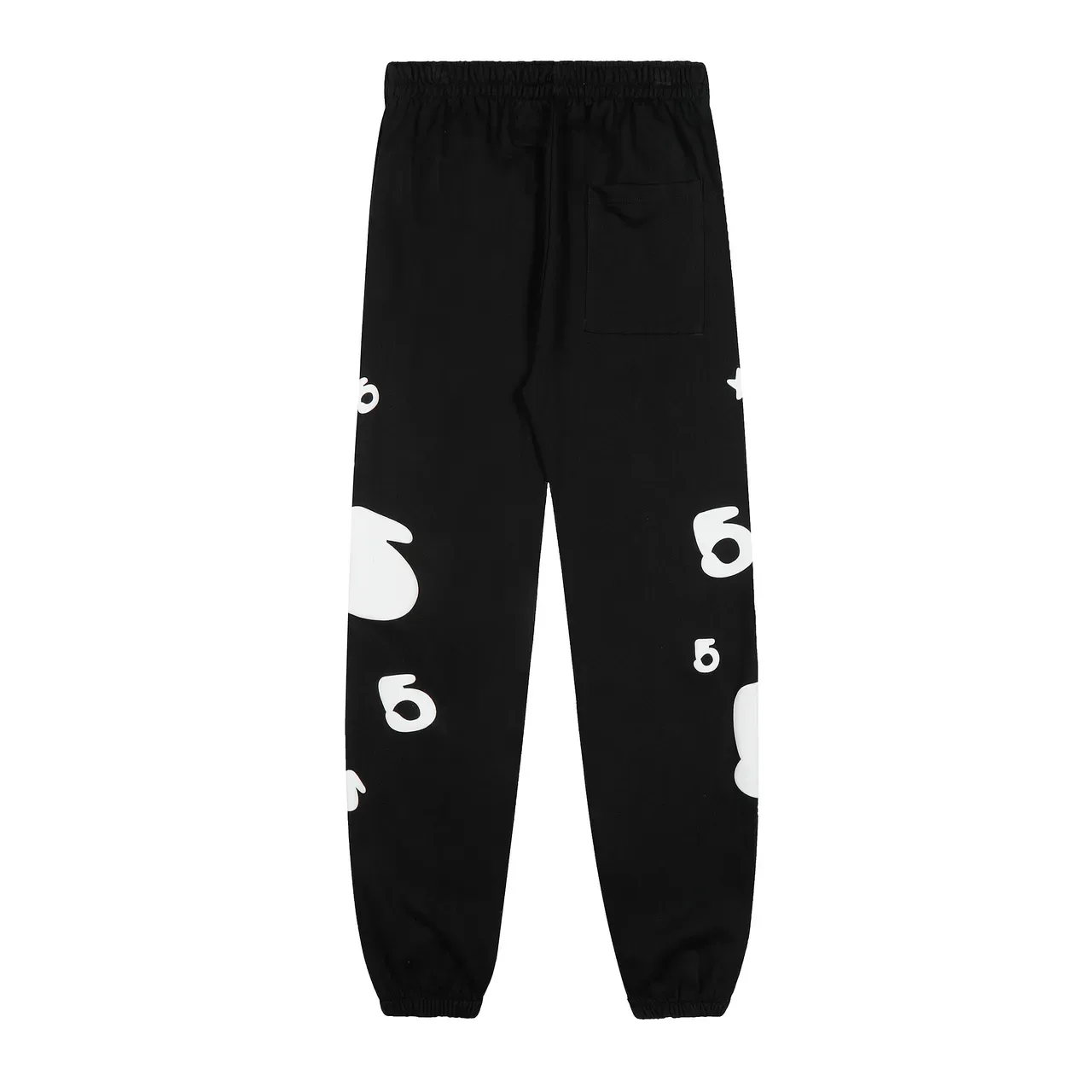 Black Graphic-Print Oversized Hoodie and Jogger Tracksuit 5