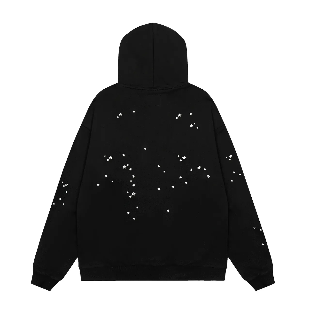 Black Graphic Spiderweb 'Atlanta' Print Oversized Hoodie 3