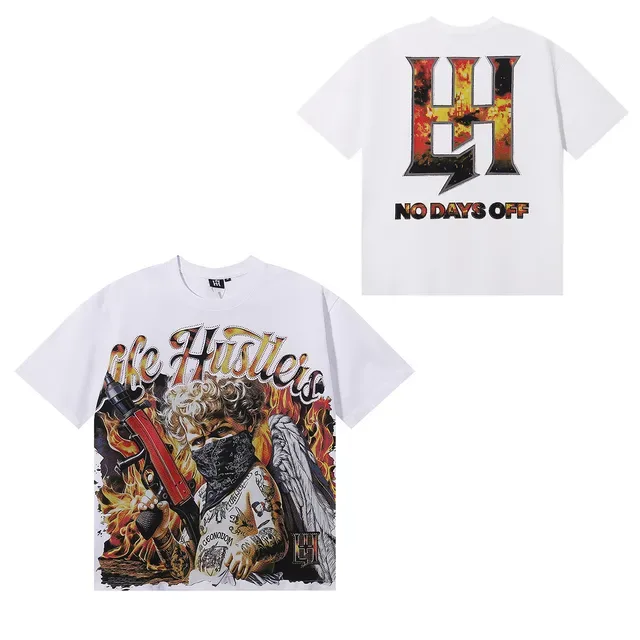 Black Multicolor Graphic-Print Oversized Fit T-Shirt 2