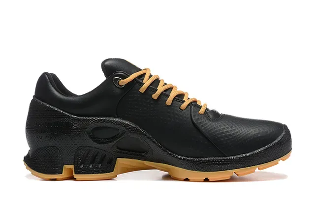 Black Orange Textured Synthetic Upper Perforated Side Panels Sneakers 6