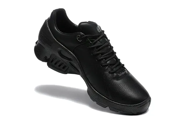Black Orange Textured Synthetic Upper Perforated Side Panels Sneakers 13