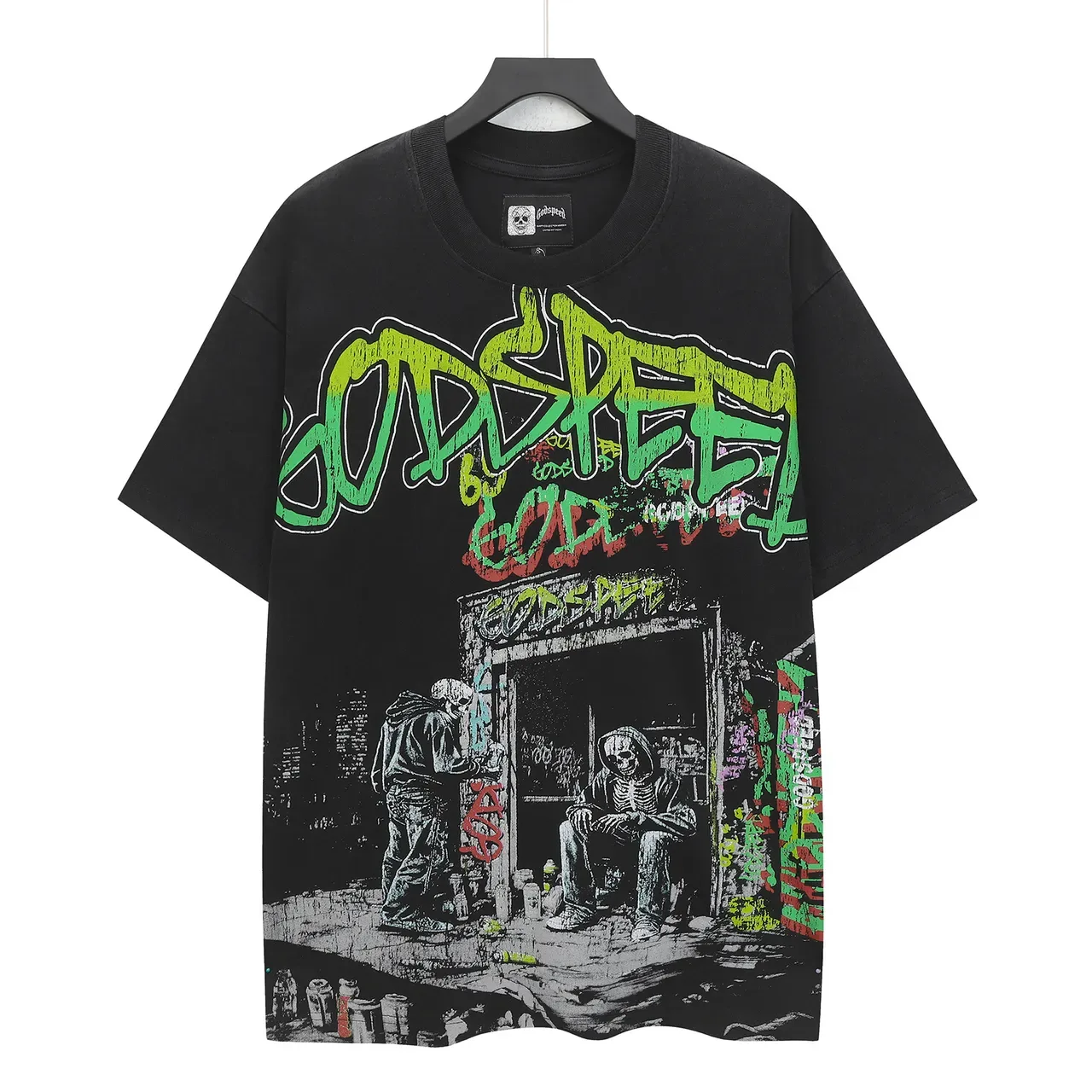 Black Oversized Graphic Print T-Shirt 3