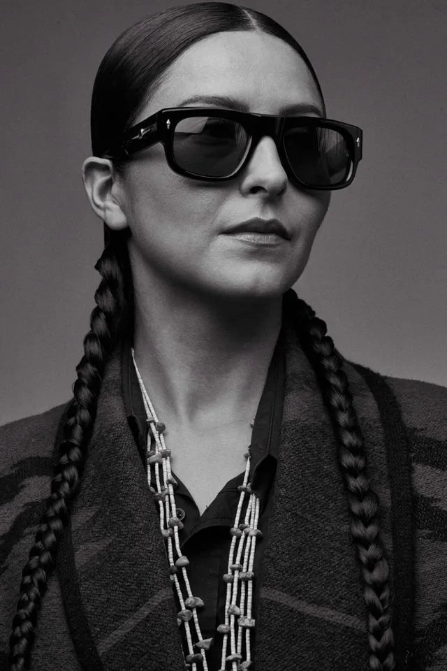 Black Oversized Rectangular Frame Thick Acetate Temples Sunglasses 9