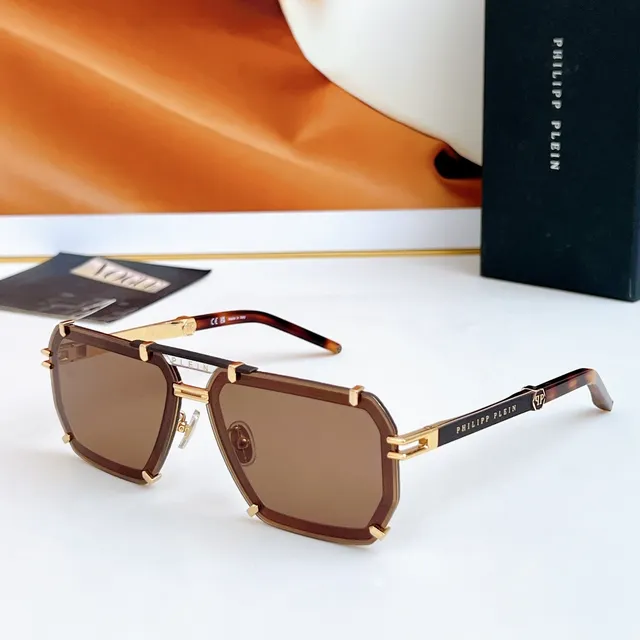 Black Silver Angular Shield-Style Lenses Exposed Metal Frame Sunglasses 7