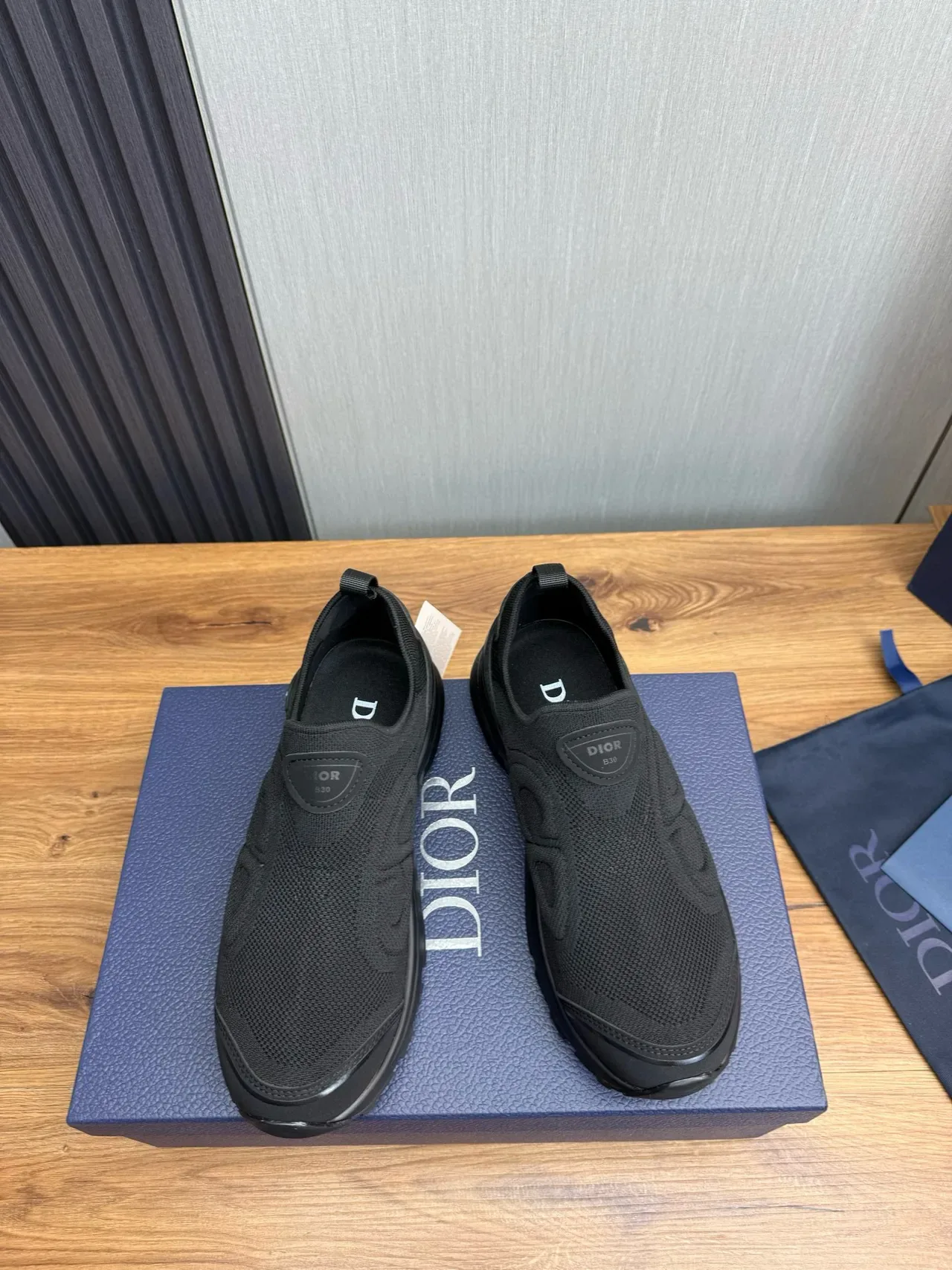 Black Slip-On Knit Lifestyle Sneaker 2
