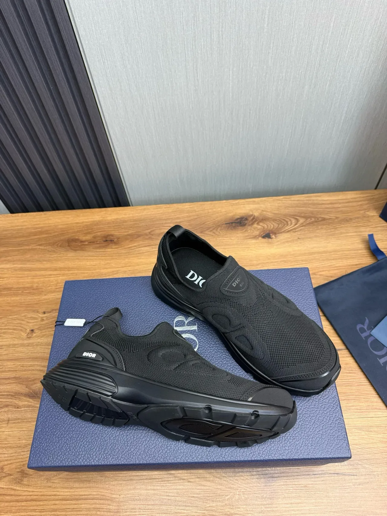 Black Slip-On Knit Lifestyle Sneaker 5
