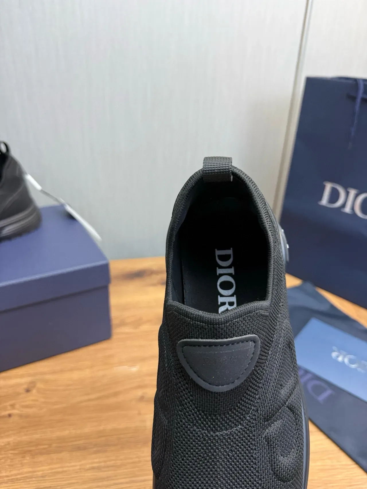 Black Slip-On Knit Lifestyle Sneaker 8