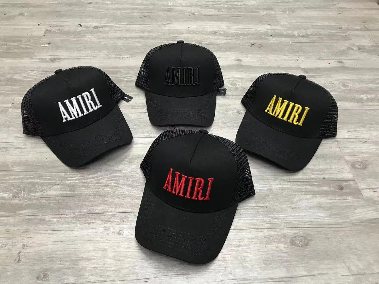 Black Structured Crown Mesh Back Baseball Cap 5