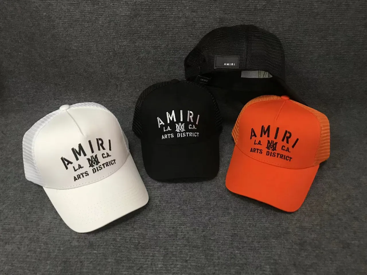Black Structured Crown Mesh Back Baseball Cap 8