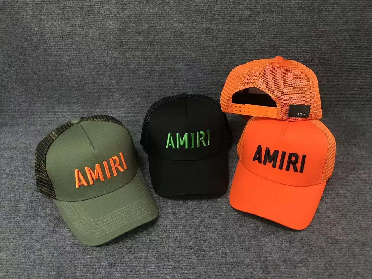 Black Structured Crown Mesh Back Baseball Cap 9