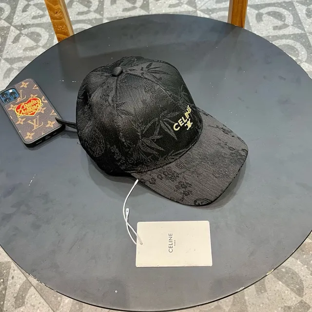 Black Textured Fabric Structured Baseball Cap 3