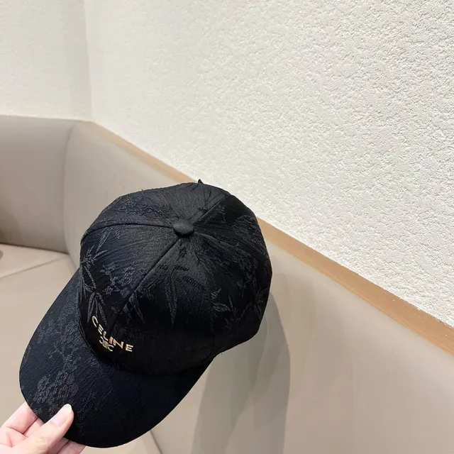 Black Textured Fabric Structured Baseball Cap 7