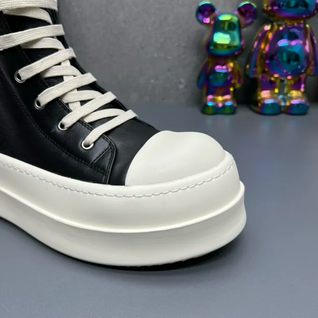 Black White High-Top Platform Sole Ankle Boots 3
