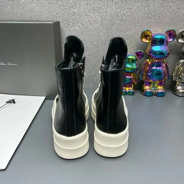 Black White High-Top Platform Sole Ankle Boots 5