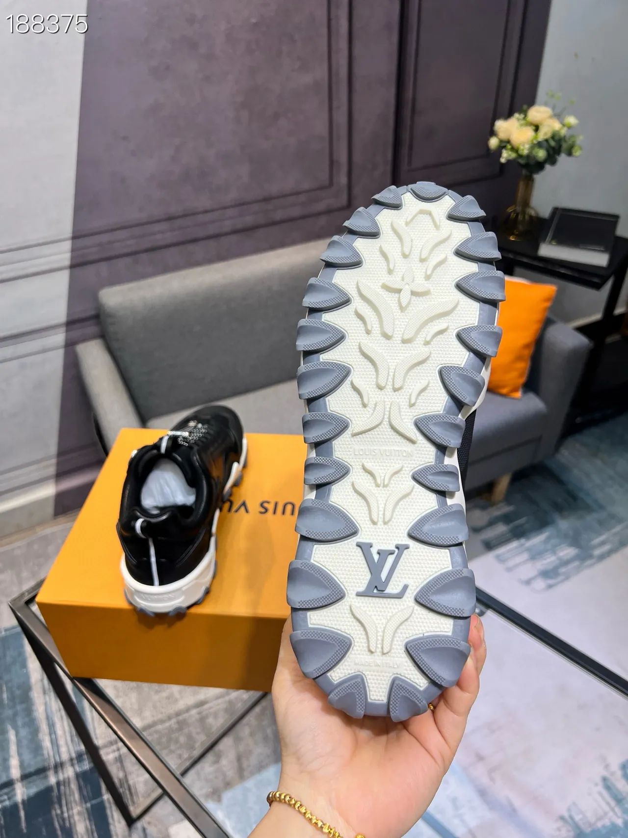 Black White Silhouette Layered Upper Chunky Sneakers 3