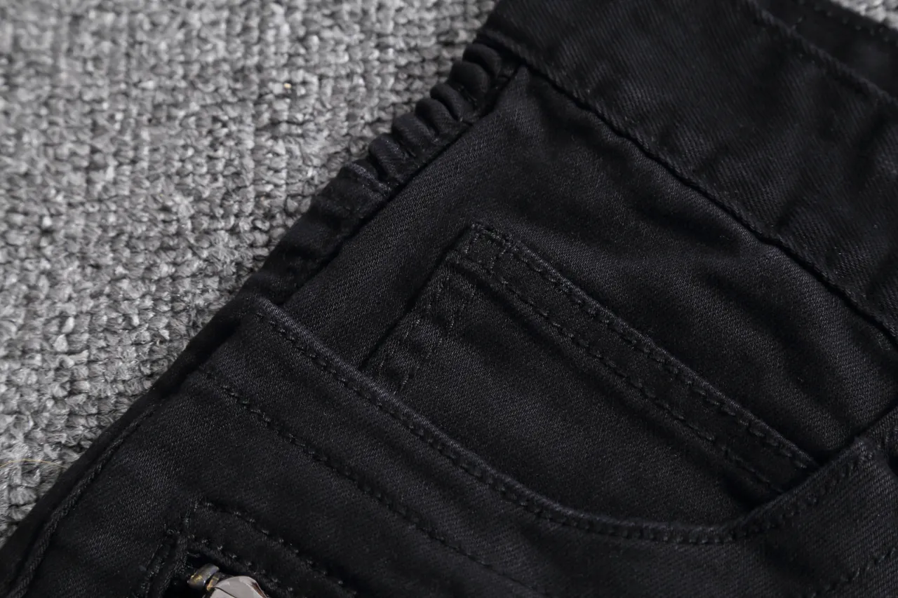 Black Zippered Cargo Moto Shorts 9